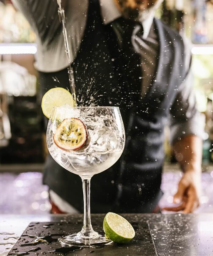 Bartender pouring drink